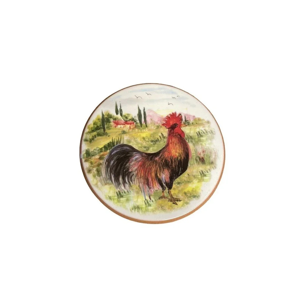 Umbria Mendichi Ceramichi Italy Rooster Trivet/Hot Plate